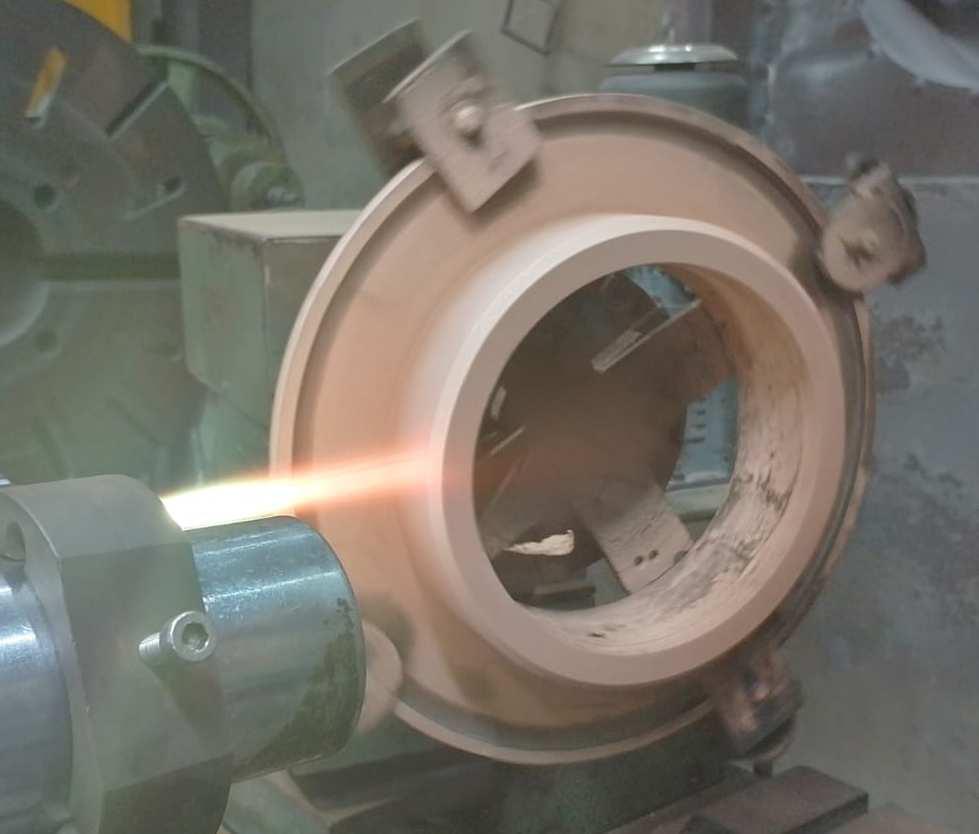 HVOF Coating in Progress