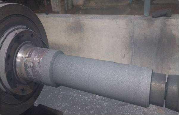 TC Coated Shaft — As-Sprayed